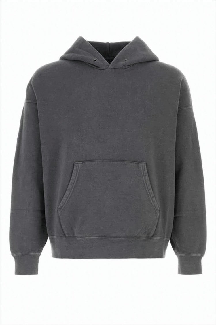 Visvim Boxy Cropped Hoodie With Kangaroo Pocket And Ribbed Details