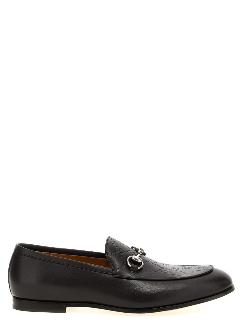 Gucci Morsetto Leather Loafers With Gg Monogram