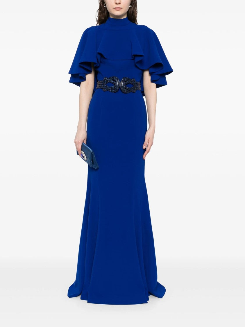Saiid Kobeisy Fitted Crepe Long Dress