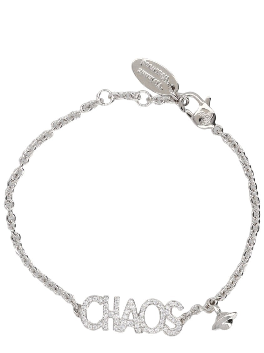 Vivienne Westwood Silver Chaos Centerpiece Brass Bracelet
