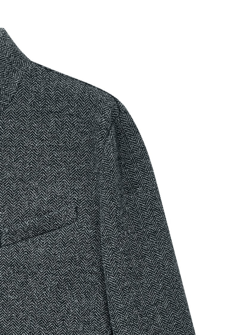 Giorgio Armani Slim-Fit Herringbone Jersey Blazer