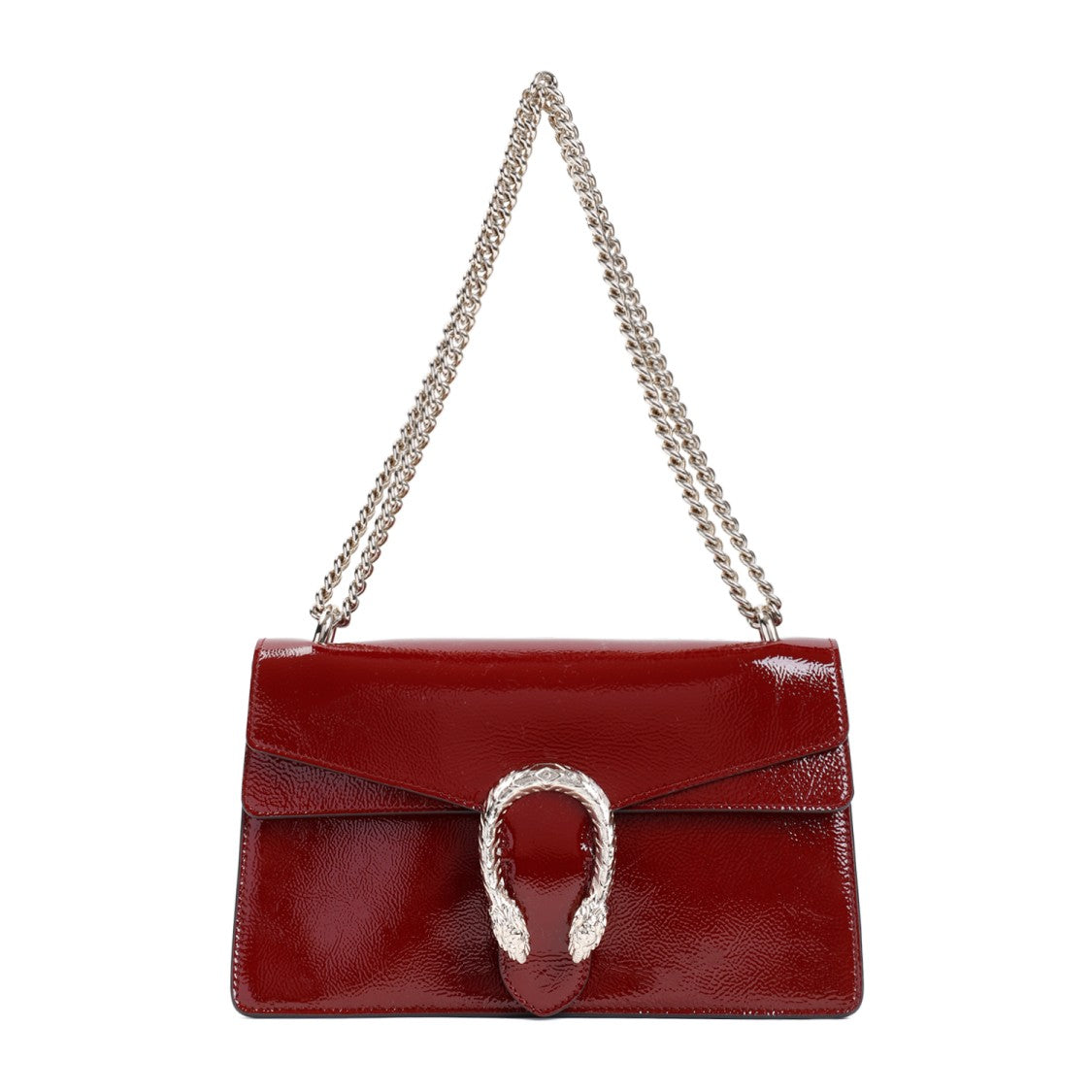 Gucci Gucci Dionysus Shoulder Bag In Glossy Red Leather