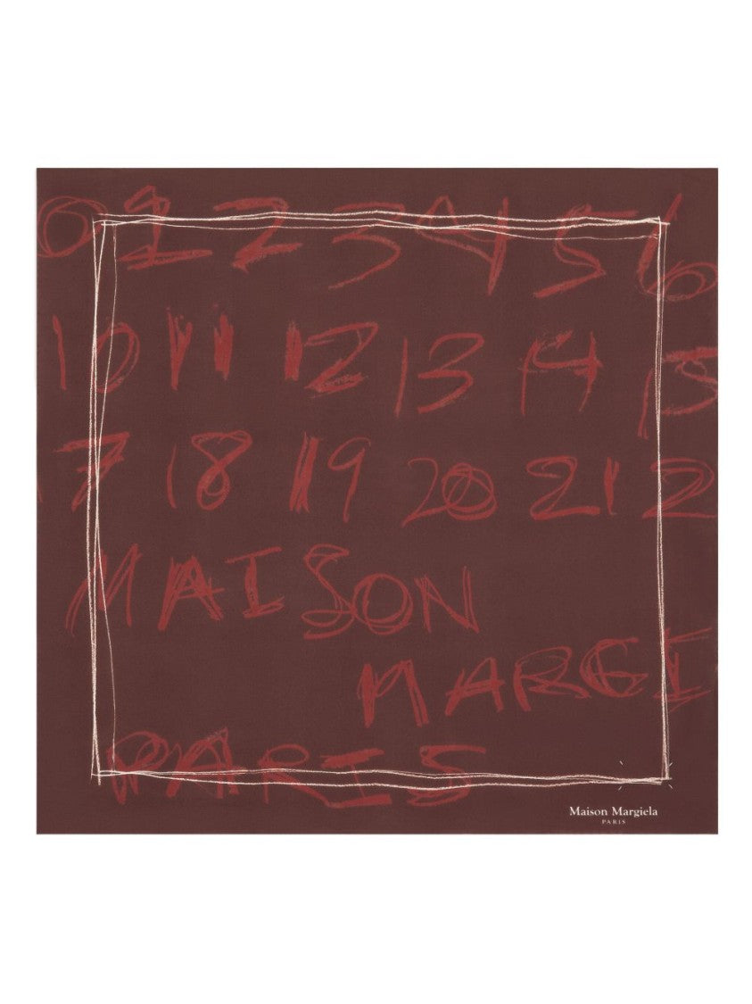 Maison Margiela Bordeaux Silk Scarf
