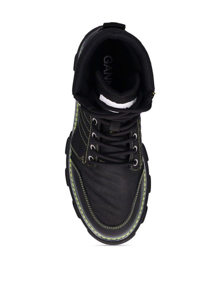 Ganni Cleated Lace Up Hiking Boots