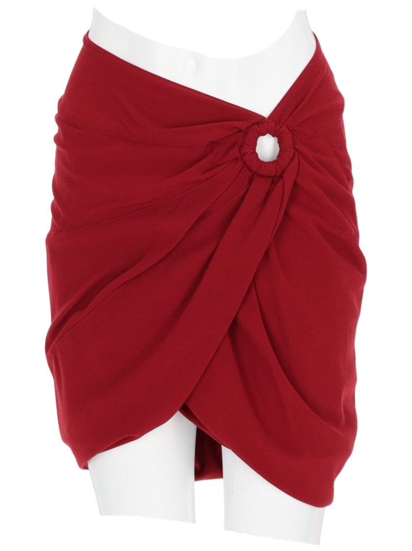 Isabel Marant Draped Mini Skirt With Gathered Front And Ring Detail