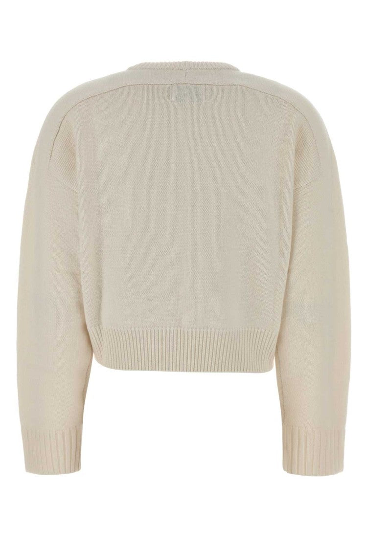 Loulou Studio Ivory Wool Blend Bruzzi Sweater