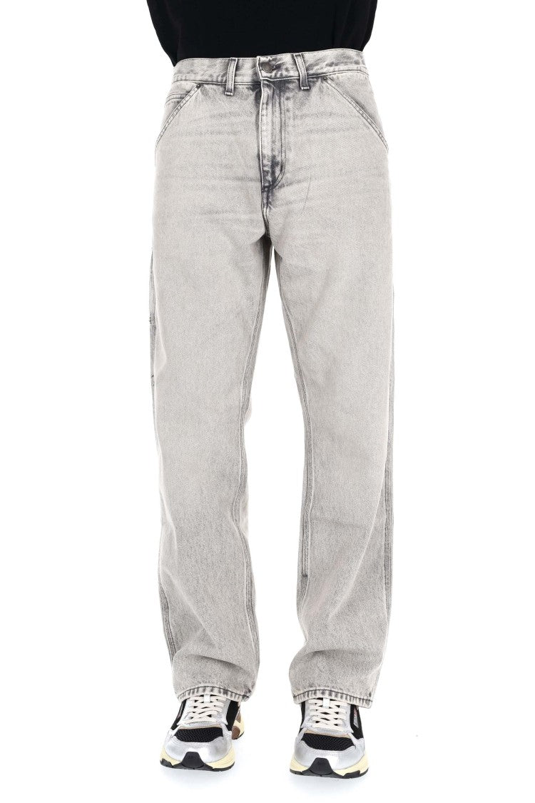 Haikure Pearl Grey Pure Cotton Jeans Model Artie