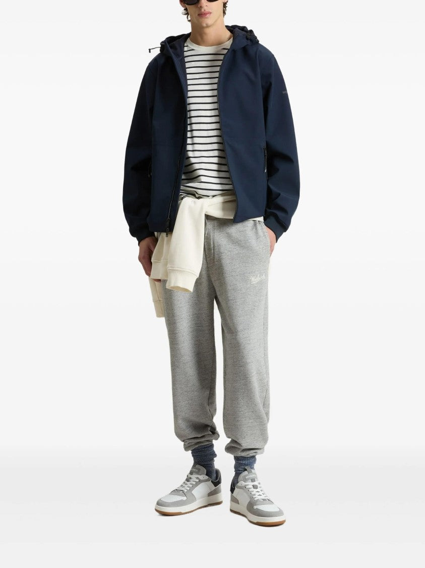 Woolrich Blue Soft Shell Full Zip Hoodie