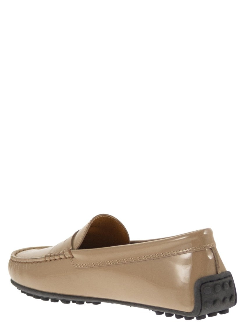 Tod's City Gommino Moccasin In Glossy Leather