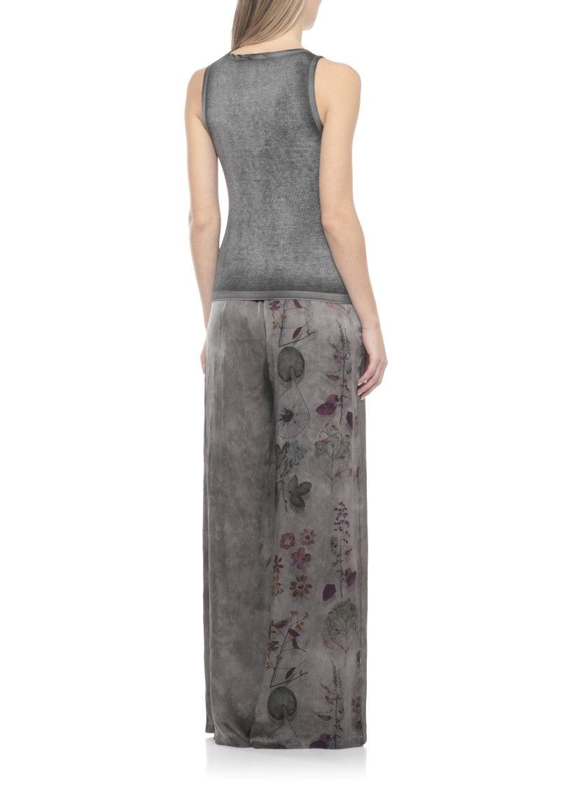 Avant Toi Grey Silk-Blend Tank Top