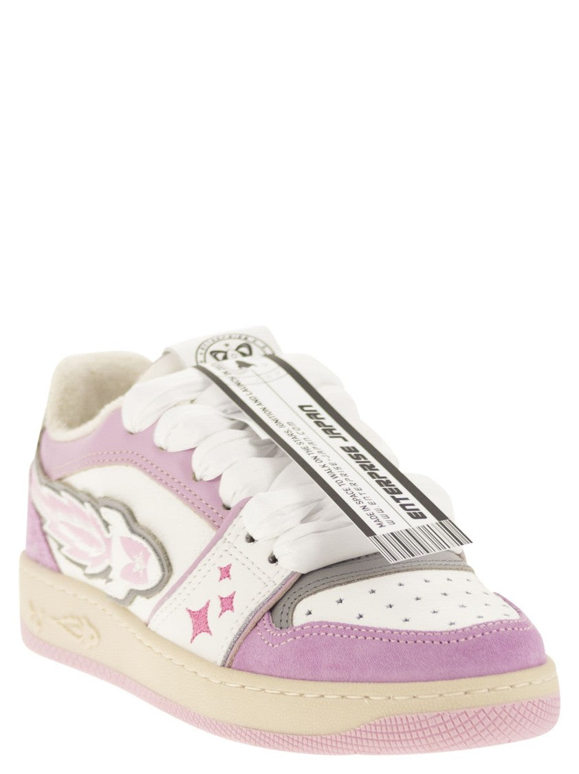 Enterprise Japan Ej Egg Rocket - Leather Trainers With Logo