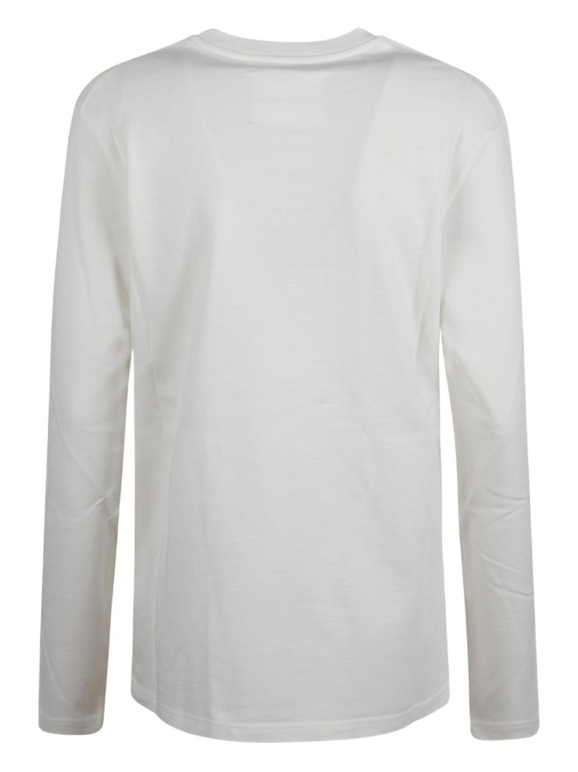 Jil Sander White Minimalist Logo Cotton T-Shirt