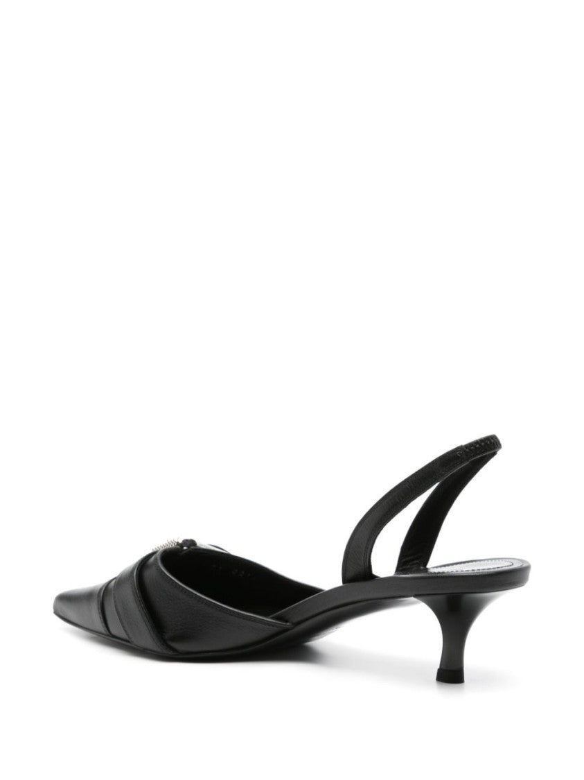 Givenchy Black Pointed Toe Slingback Pumps