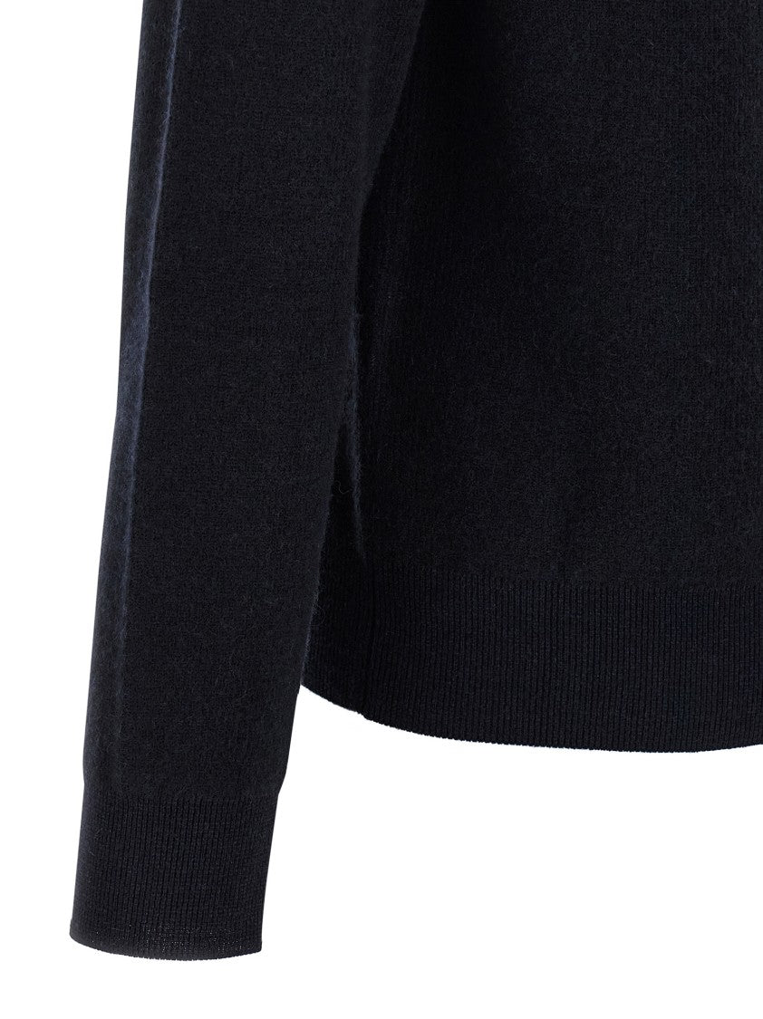 Brioni Crew Neck Cashmere And Wool Blend Sweater