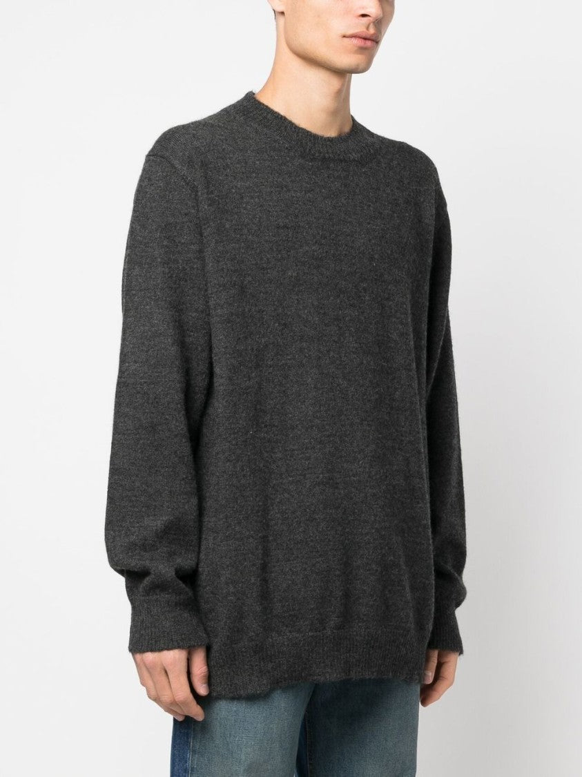 Maison Margiela Relaxed Fit Dark Grey Alpaca Blend Sweater