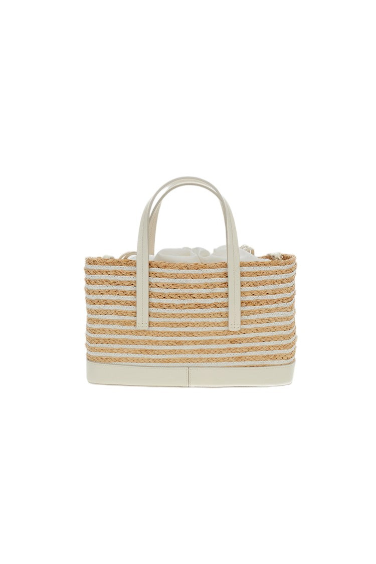 Roger Vivier Rectangular Woven Bag With Decorative Buckle And Versatile Straps