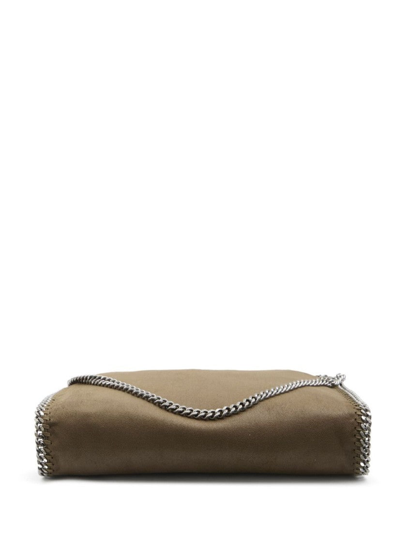 Stella Mccartney Beige Shoulder Bag With Silver Chain Trim