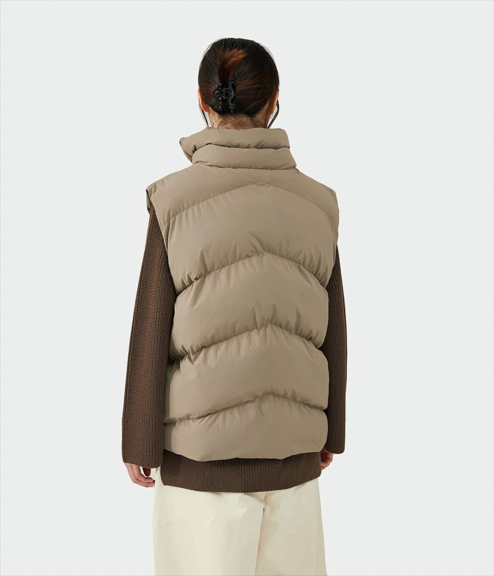 Studio Nicholson High Collar Quilted Puffer Vest