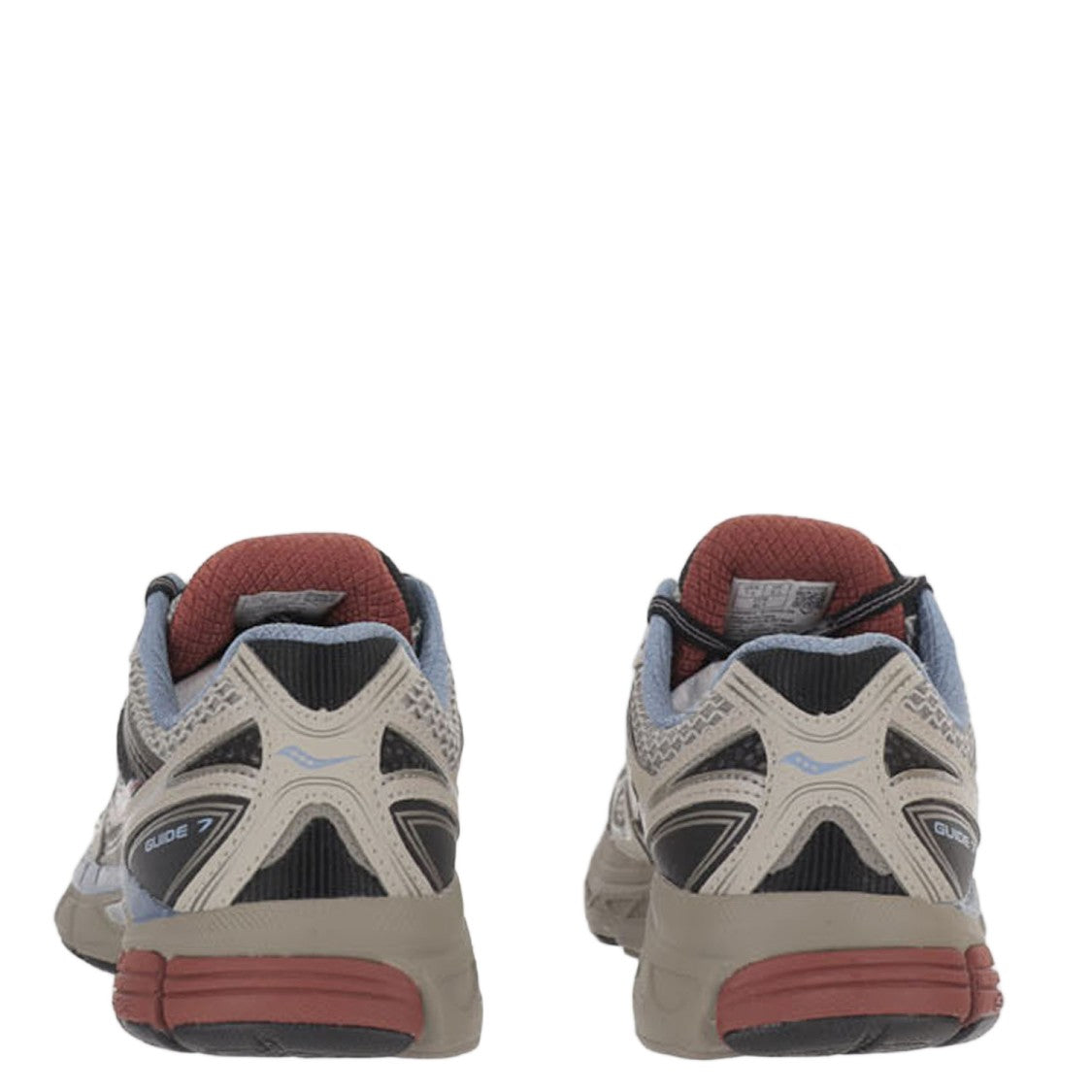 Saucony Multi-Panel Silver Sneakers With Breathable Mesh