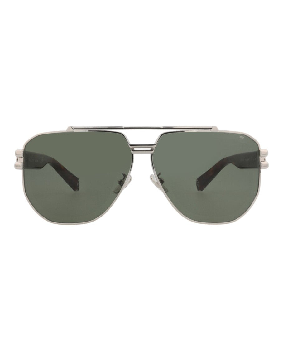 Philipp Plein Aviator-Frame Nylon Sunglasses With Tortoiseshell Acetate Temples