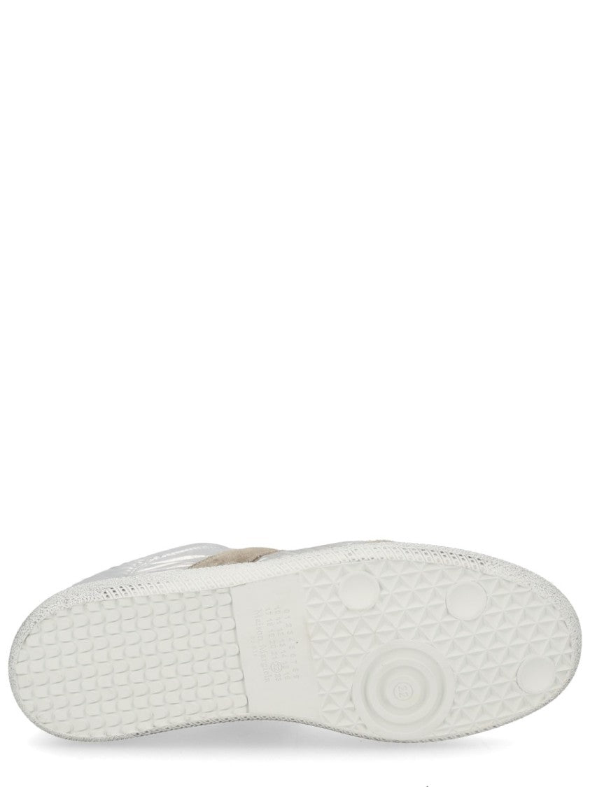 Maison Margiela Silver Replica Polyester-Blend Suede Sneakers