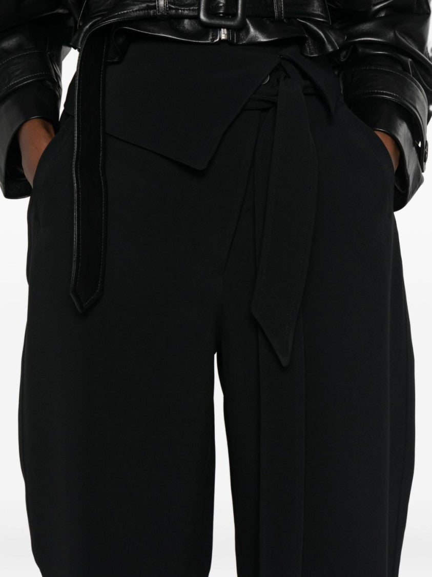 The Attico High-Waisted Trousers With Self-Tie Belt