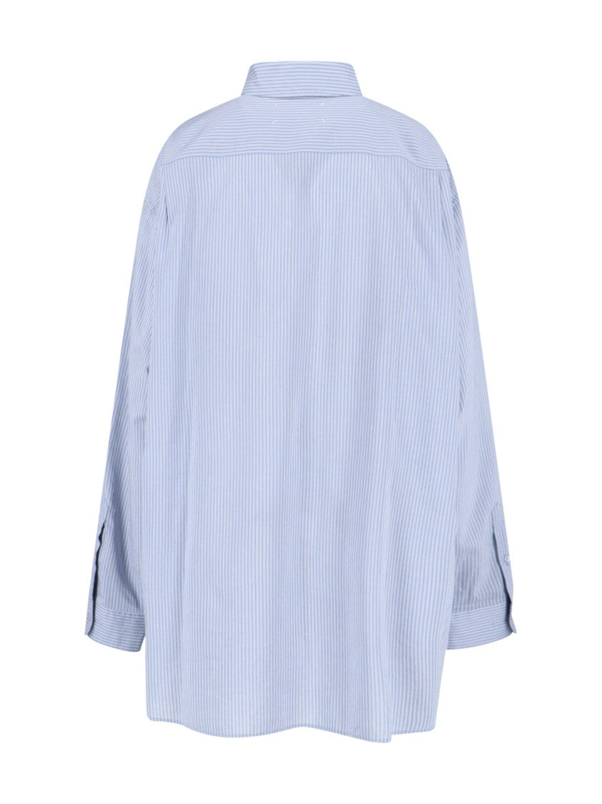 Maison Margiela Sophisticated Blue Shirt With Classic Collar