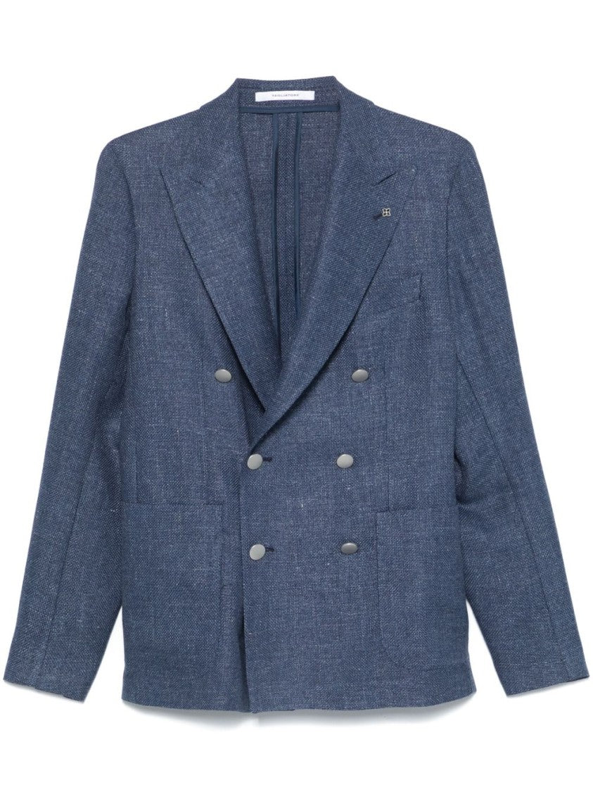Tagliatore Tailored Double-Breasted Jacket With Textured Finish
