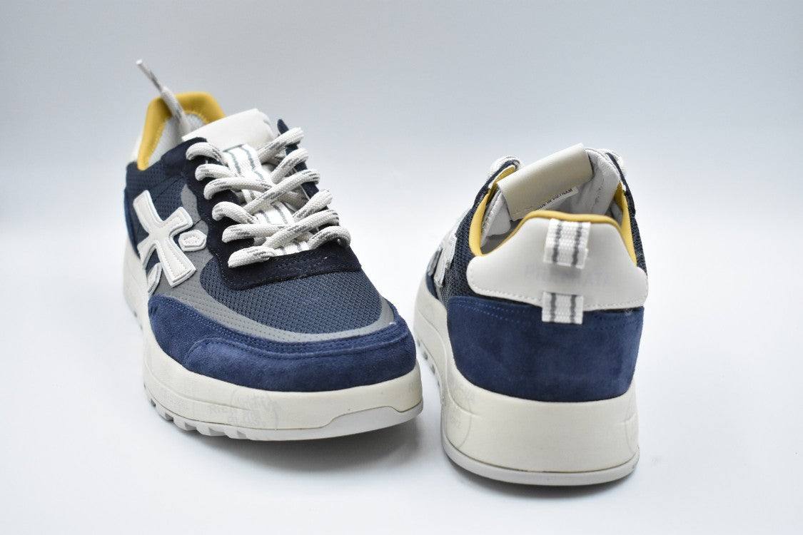 Premiata Blue Low-Top Shoes With Resilient Design