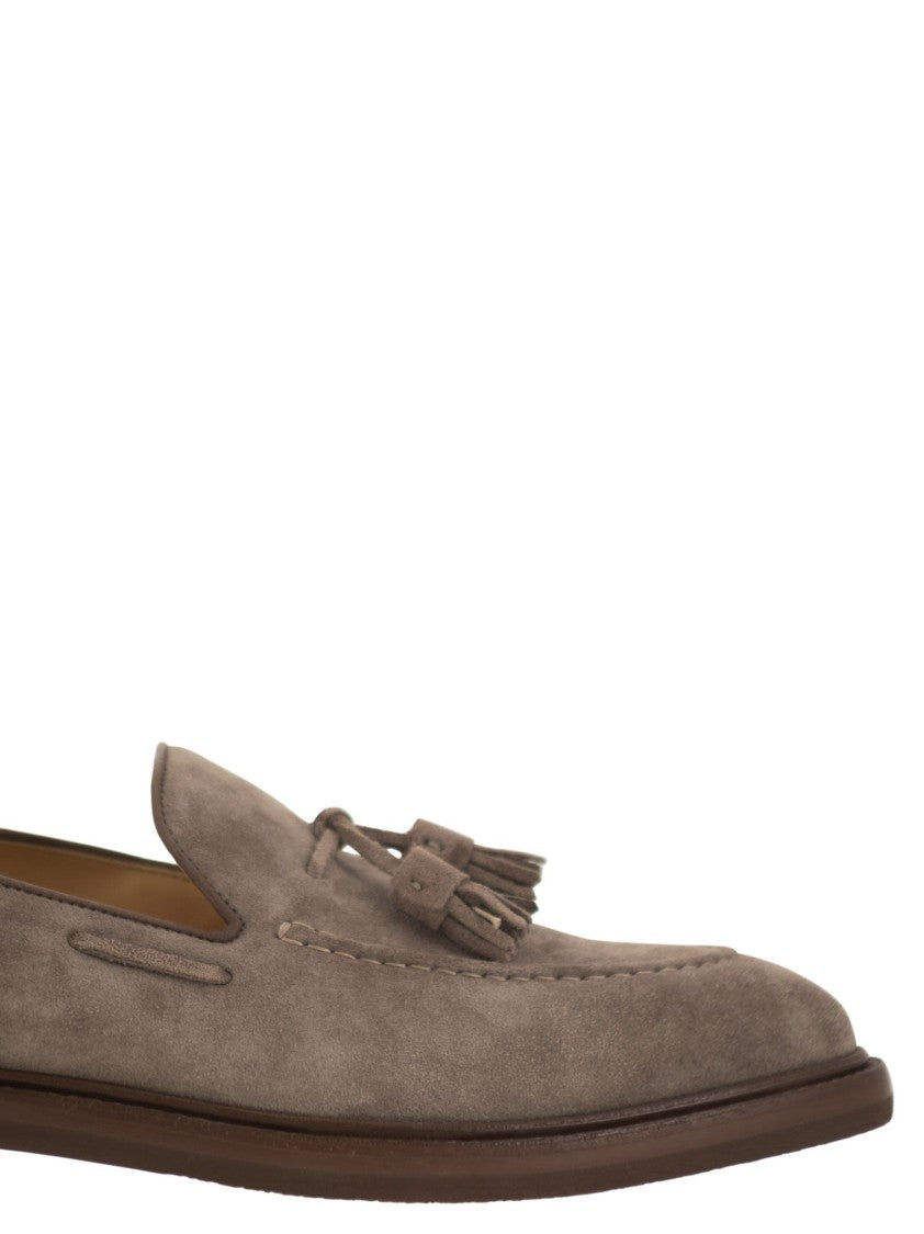 Brunello Cucinelli Suede Moccasins With Tassels