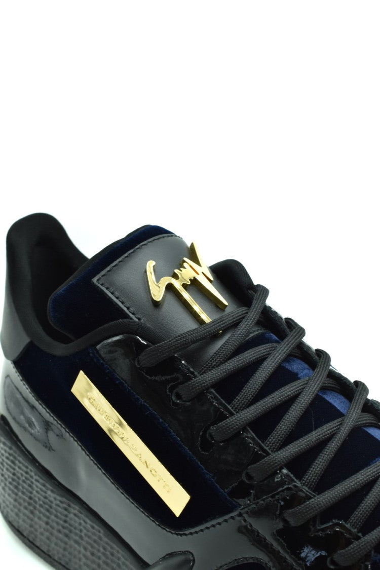Giuseppe Zanotti Sneakers With Cotton-Polyester Blend And Gold Accents