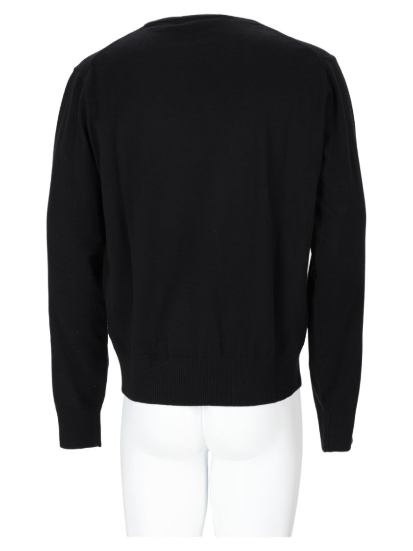 Vivienne Westwood Black Cotton-Blend Logo Knit Sweater