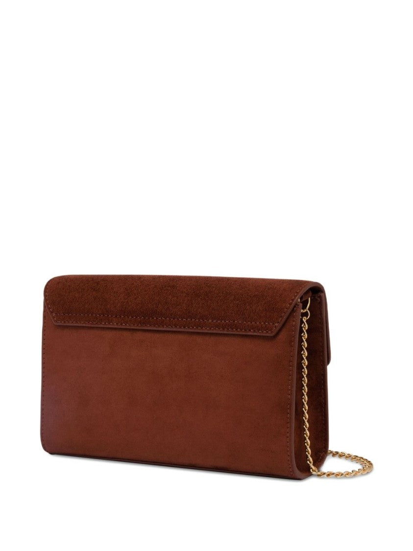 Love Moschino Rectangular Shoulder Bag With Gold Clasp