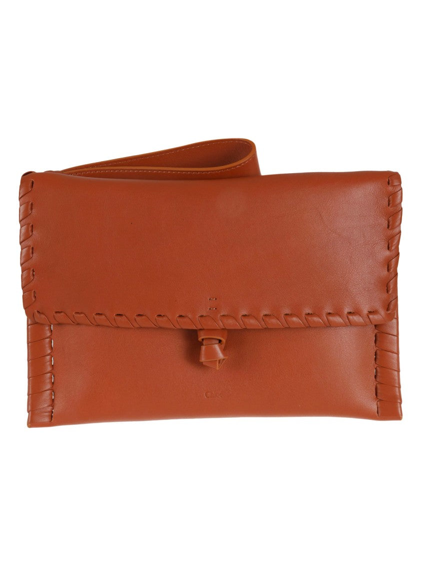 Chloé Rectangular Leather Clutch Bag