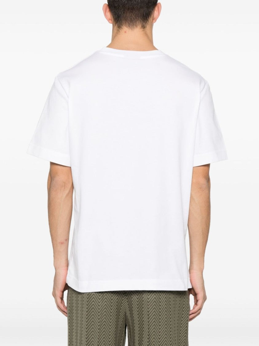 Missoni Oversized White T-Shirt With Ribbed Crewneck