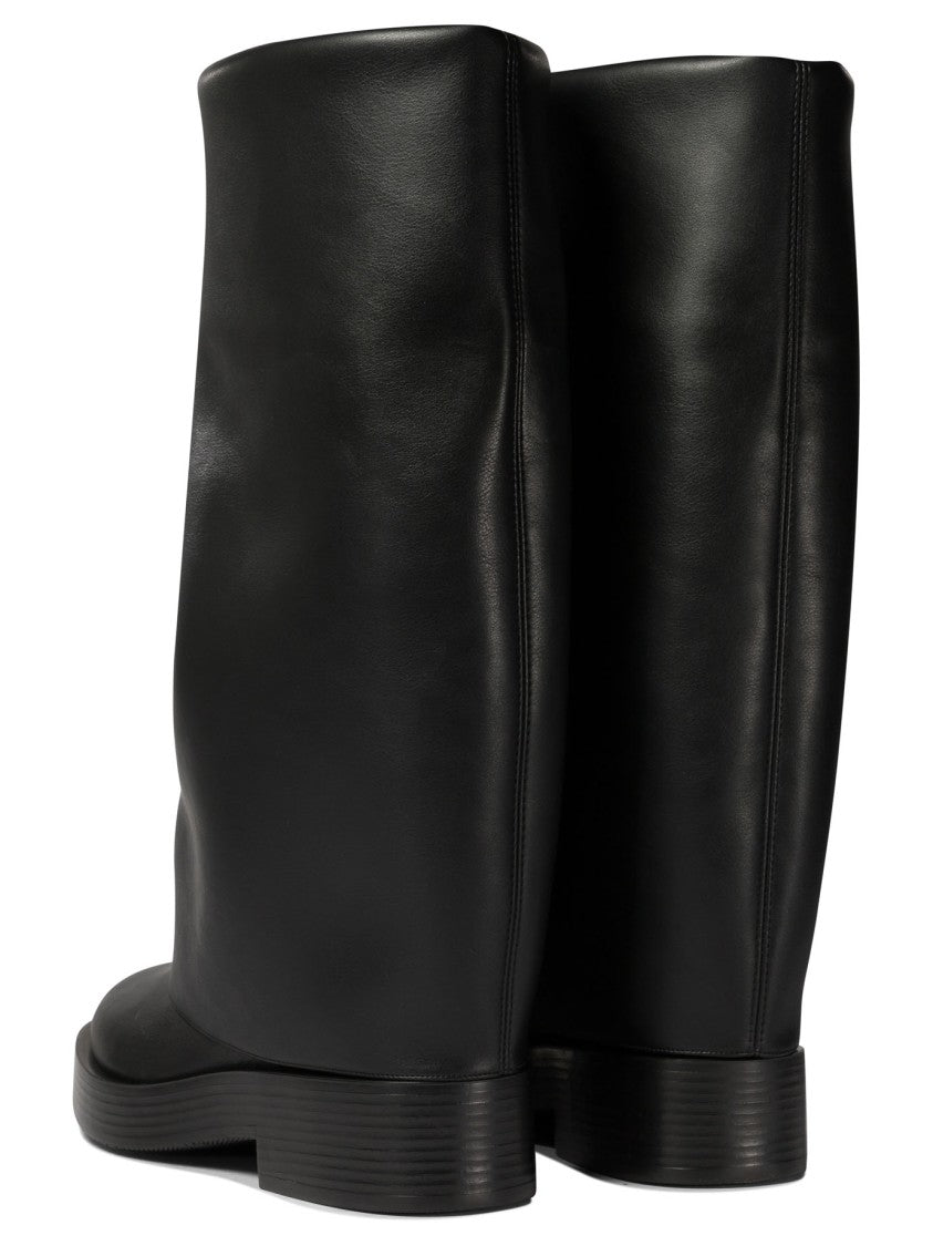 Casadei Slightly Slouched Black Ankle Boots
