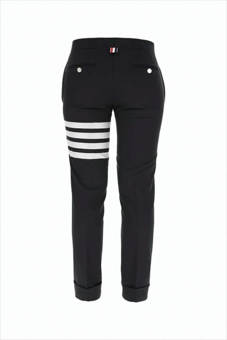 Thom Browne Straight Tailored Pants With Unique Stripe Detail