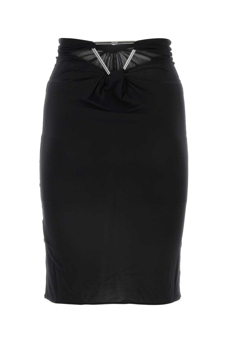 Coperni Black Stretch Nylon Triangle Skirt