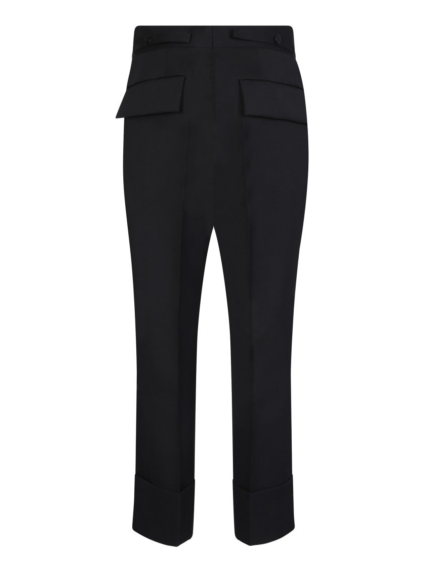 Sapio Black High-Quality Fabric Trousers