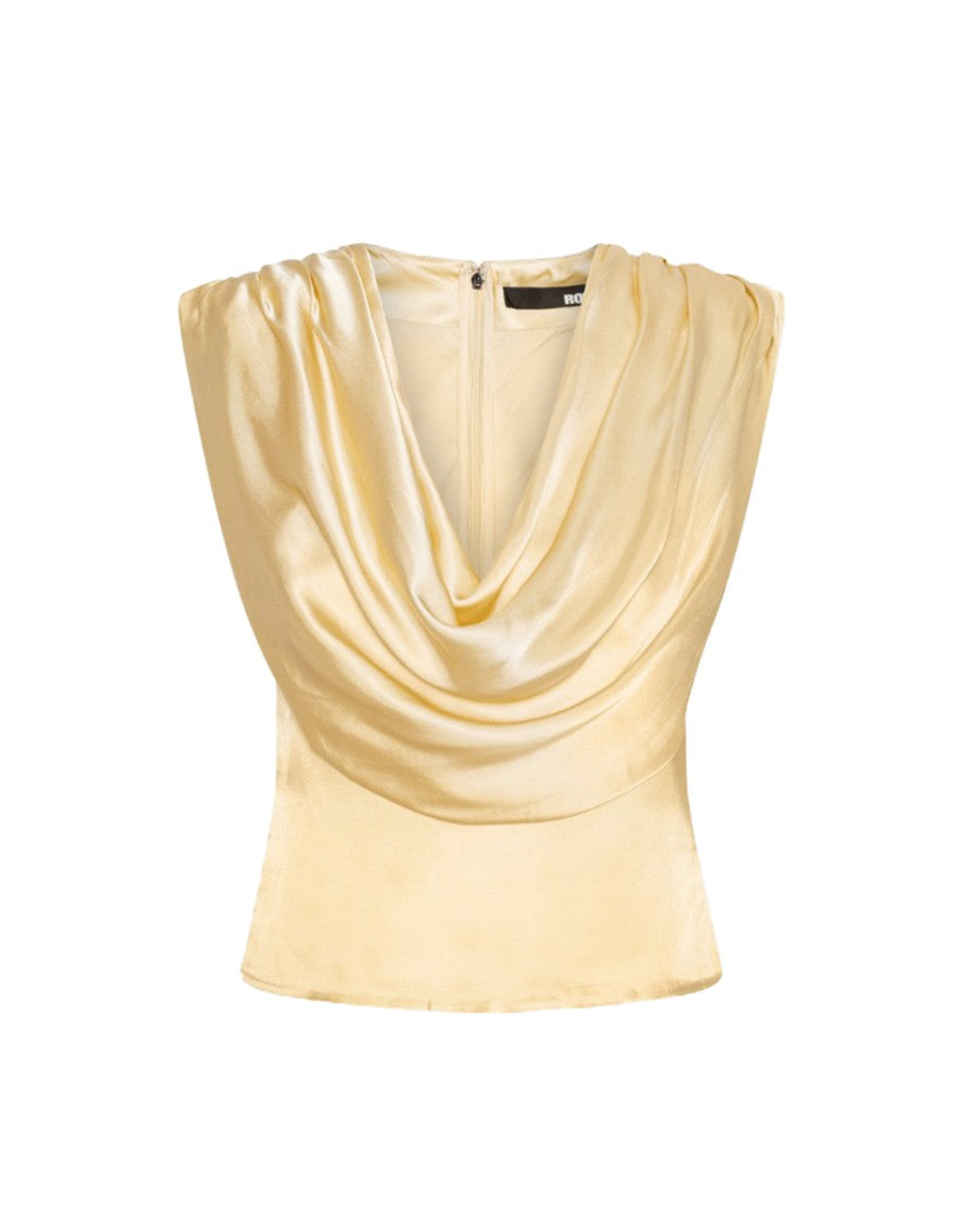 Rotate Waterfall Italian Straw Top
