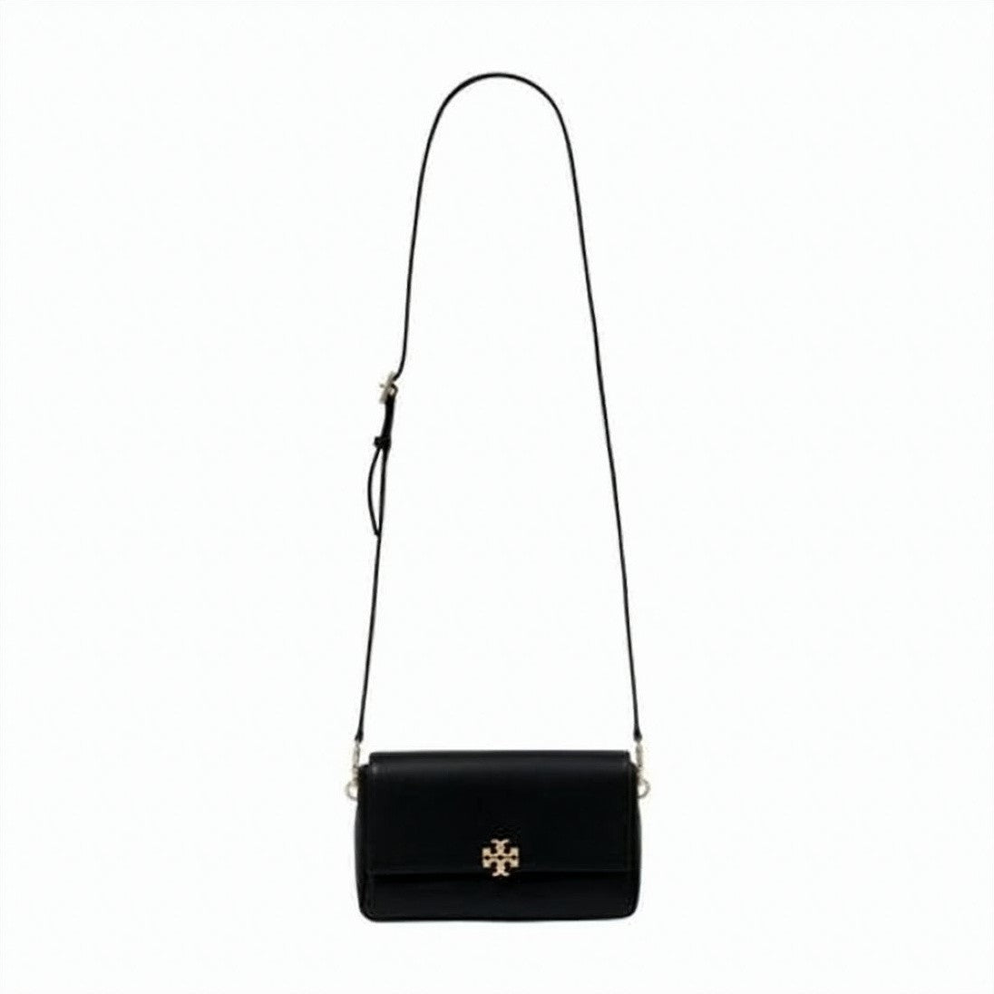 Tory Burch Black Smooth Lambskin Minimalist Shoulder Bag