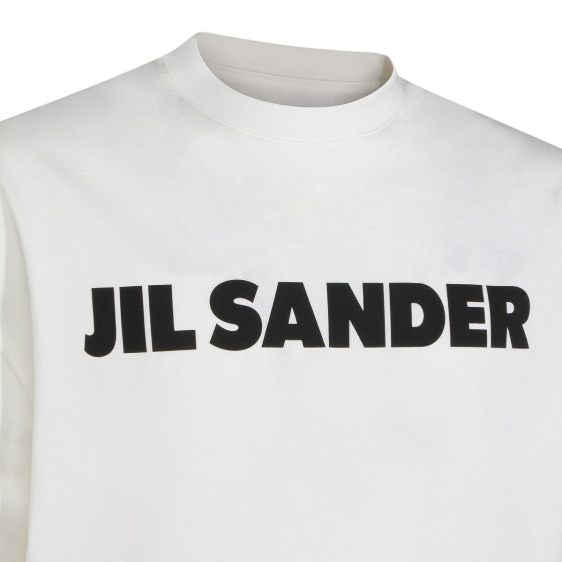 Jil Sander White Bold Logo Cotton T-Shirt