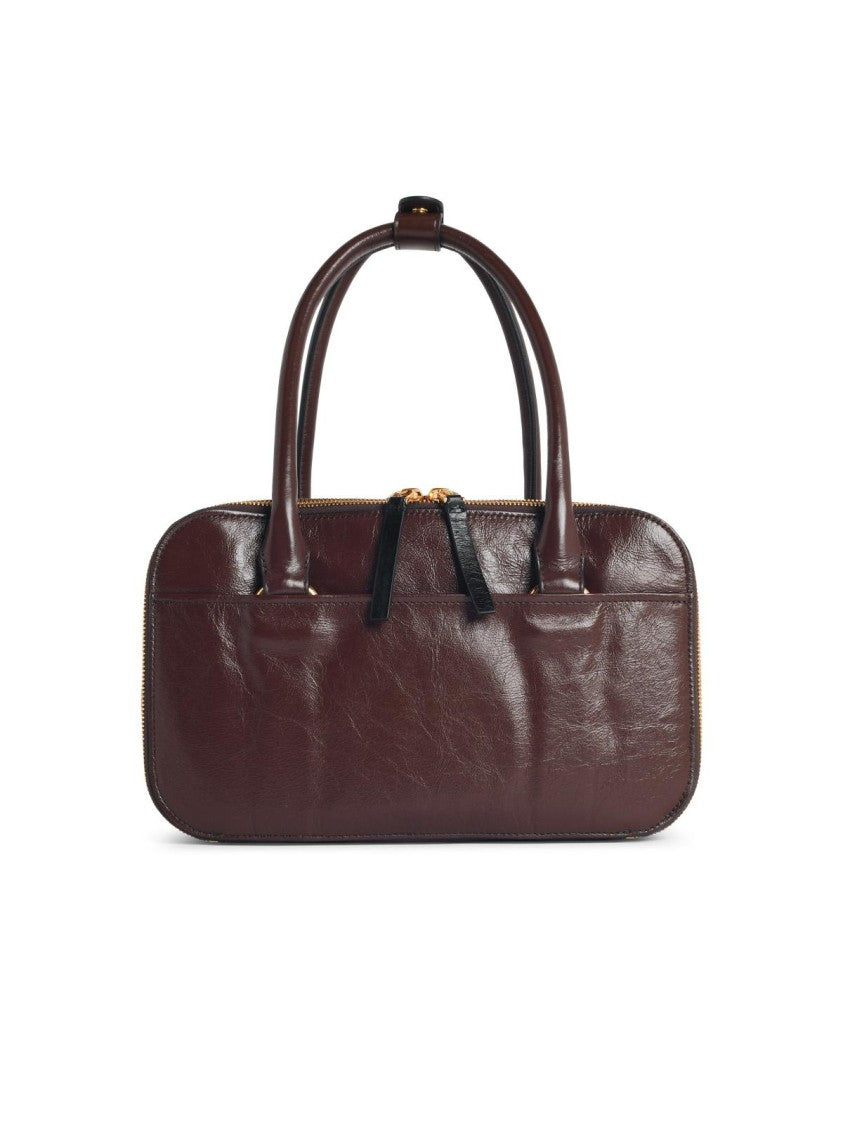 Marni 'Boxyne' 'Sudan' Small Brown Leather Bag