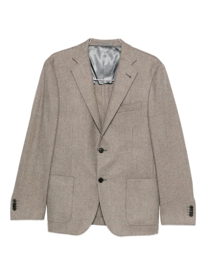 Corneliani Tailored Brown Blazer With Classic Design