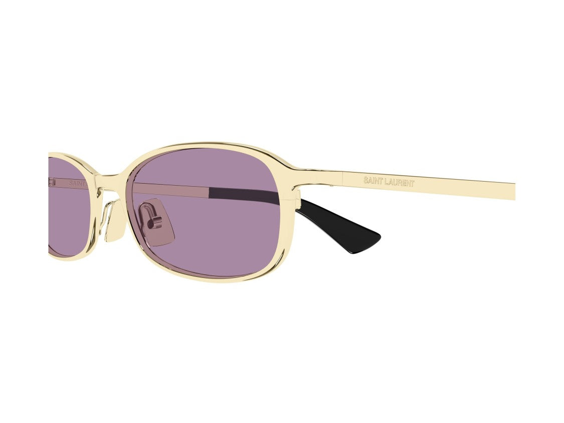 Saint Laurent Sl 934 Mia Polished Gold Purple Lens Sunglasses