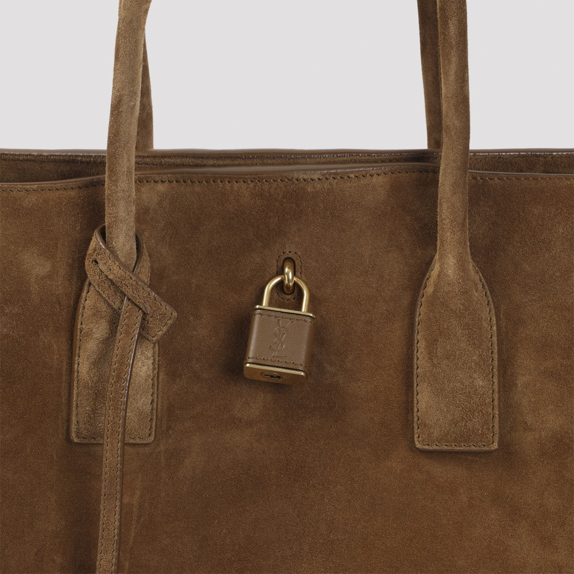 Saint Laurent Structured Rectangular Suede Handbag