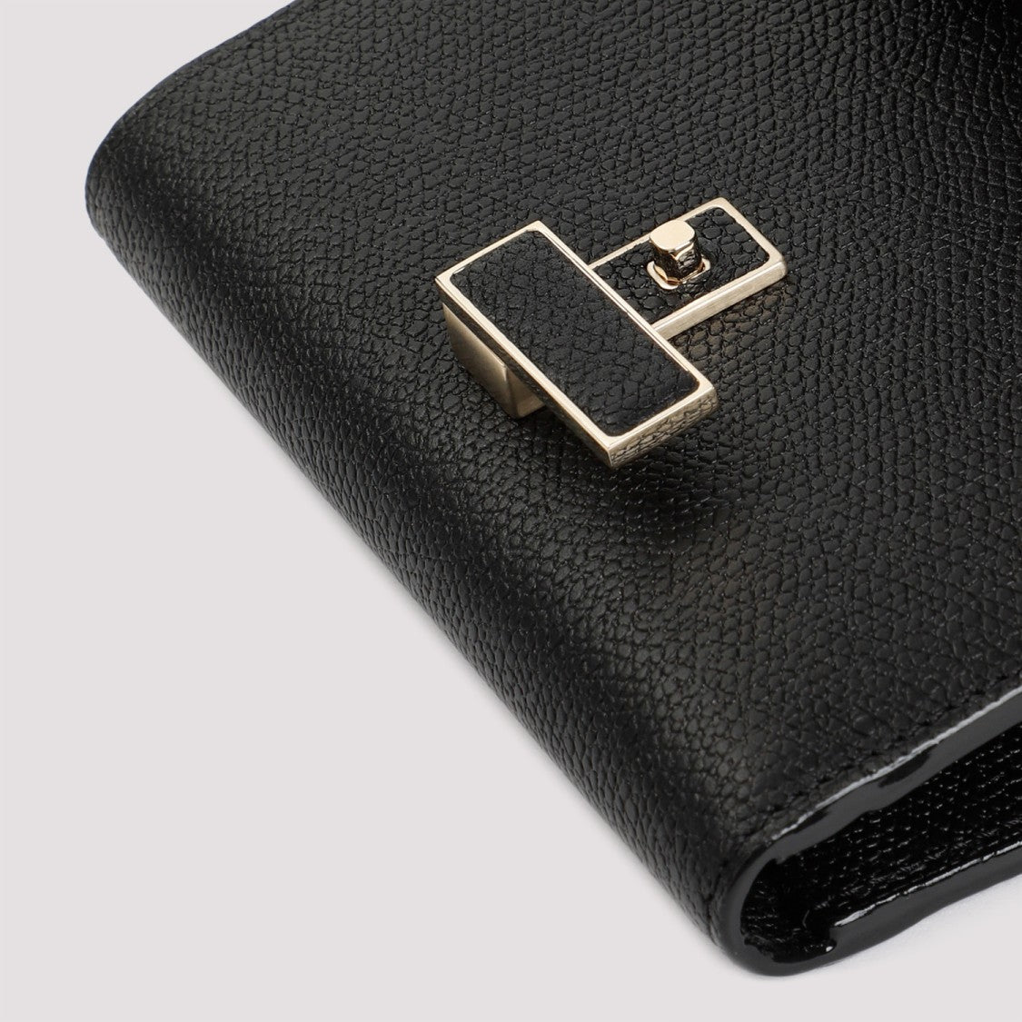 Valextra Iside Black Calf Leather Wallet