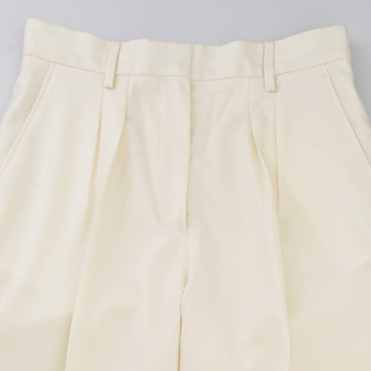 Officine Generale High-Waisted Wide Leg Pants With Double Pleats