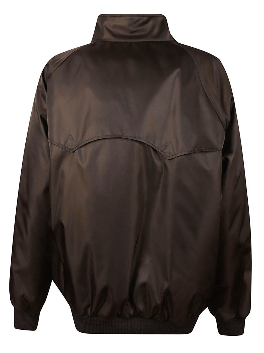 Prada Renylon Jacket With High Collar And Triangular Logo