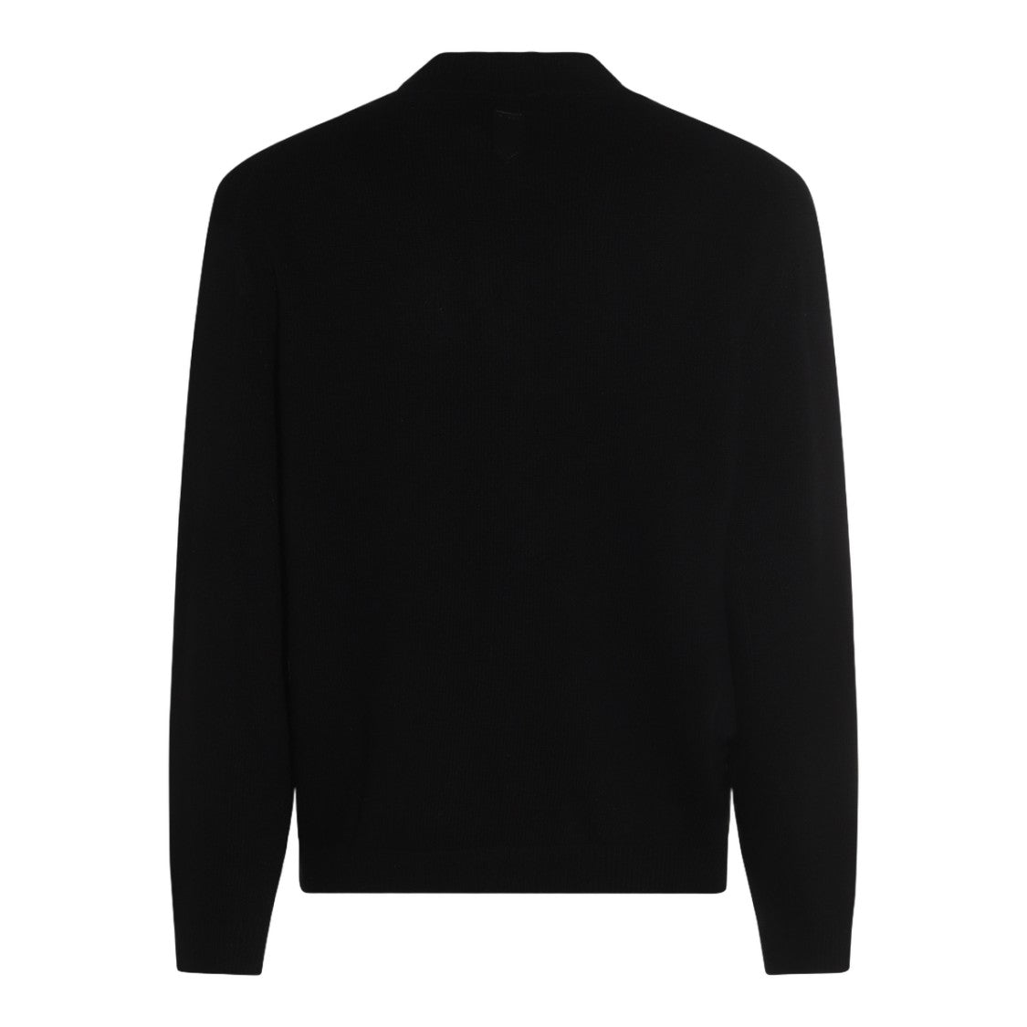 Canali Black Zip-Up Sweater With High Collar